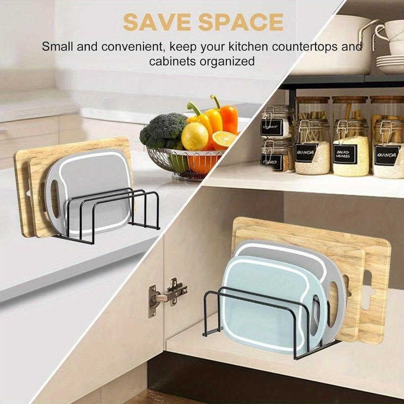 Kitchen Baking Sheet Organizer - منظم ألواح التقطيع، حامل تخزين لصواني