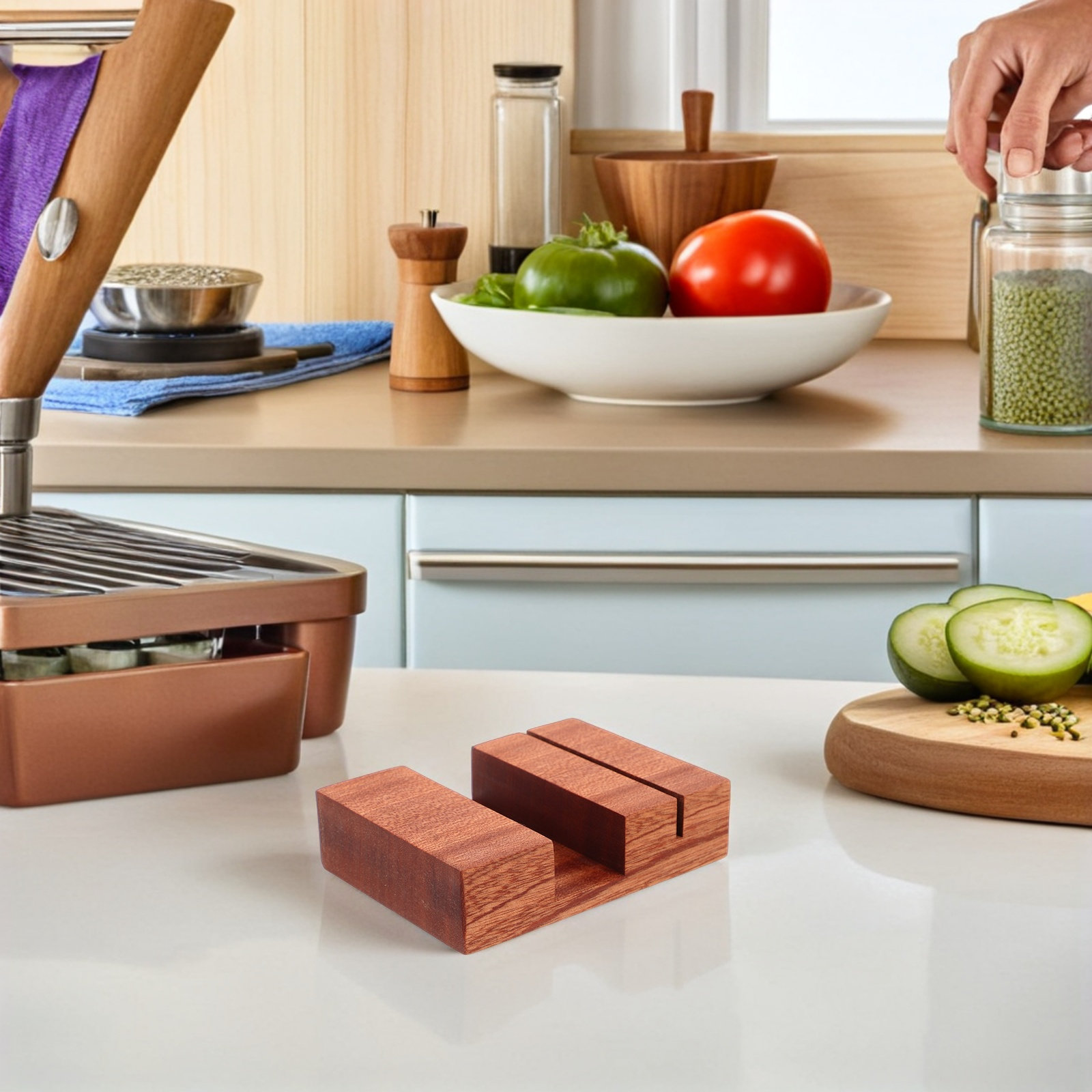 حامل خشبي لأغطية الأواني، حامل - مراجعة Kitchen Baking Sheet Organizer وسعره
