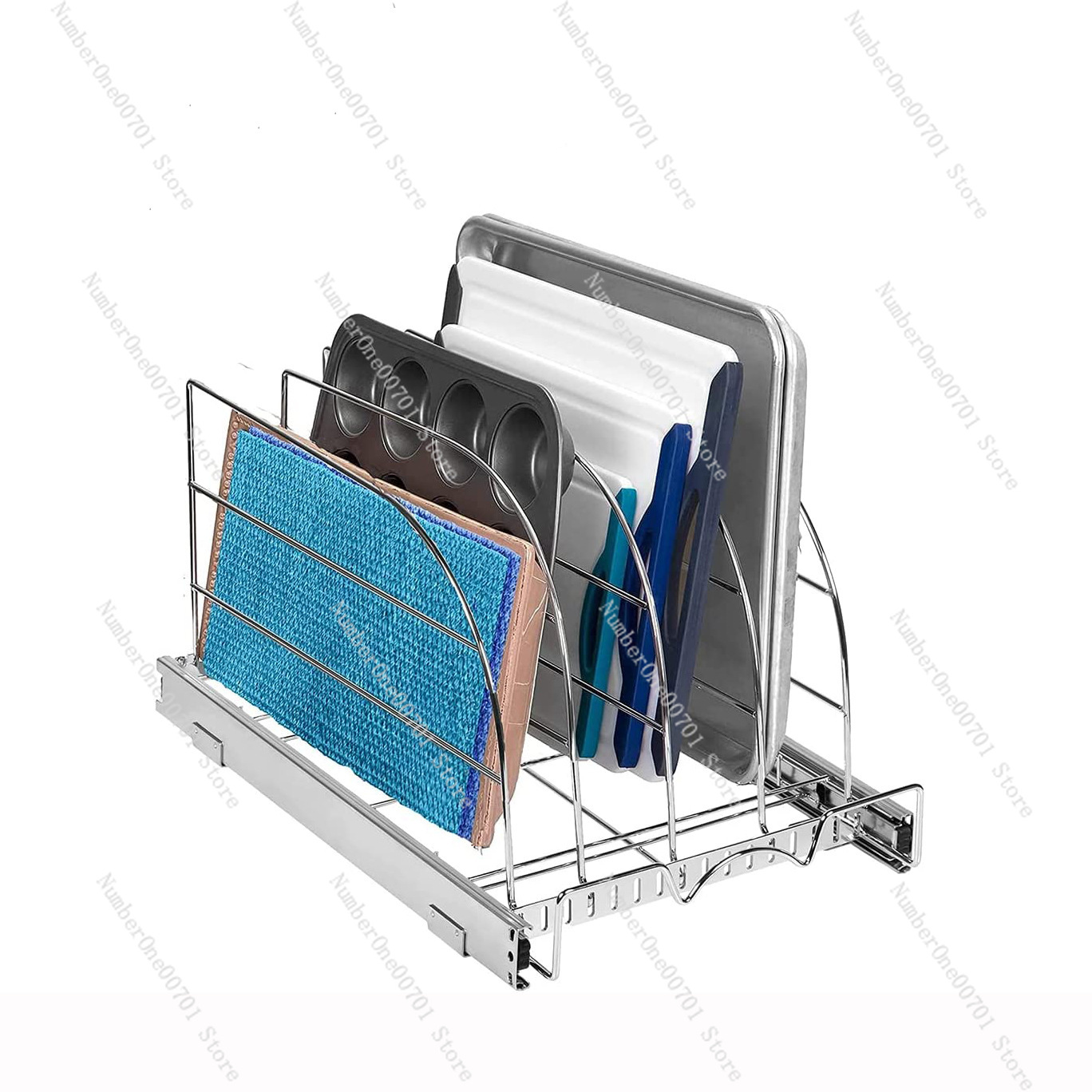 منظم خزانة المطبخ المنزلق لأوا - مراجعة Kitchen Baking Sheet Organizer وسعره