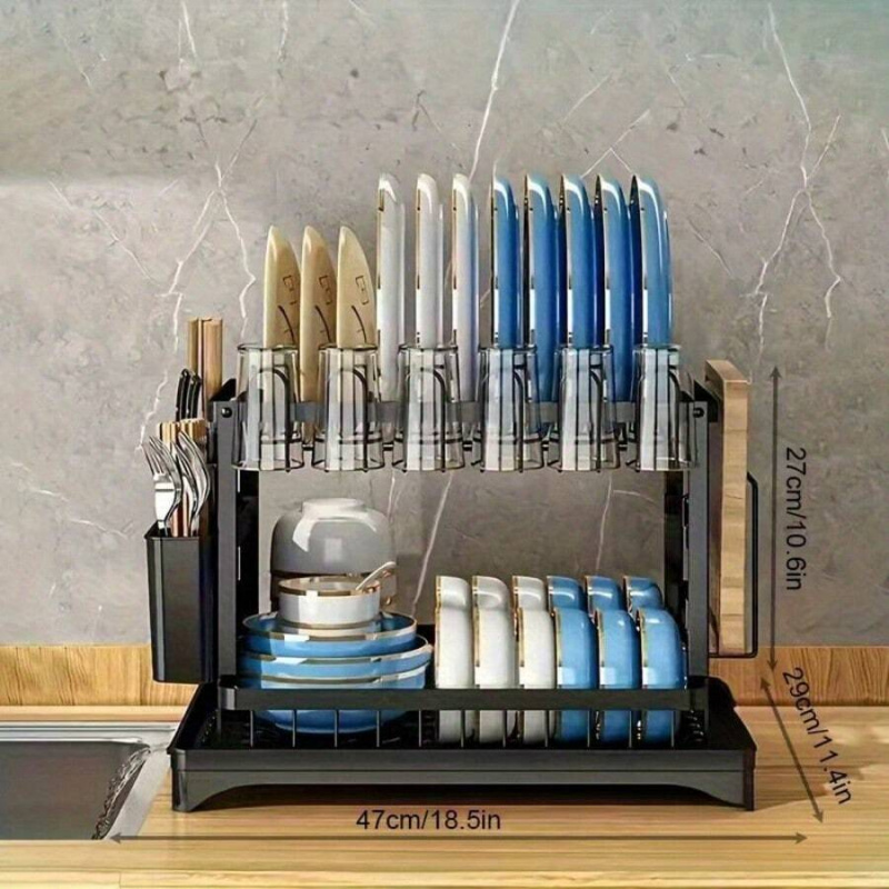 رف تجفيف أطباق من الفولاذ المق - مراجعة Kitchen Utensils وسعره