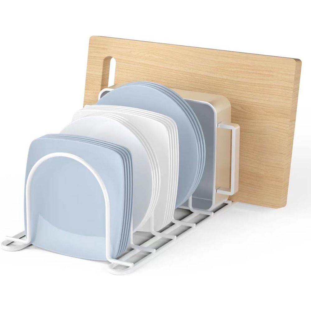 منظم أطباق عمودي للخزانة، رف أ - مراجعة Kitchen Baking Sheet Organizer وسعره