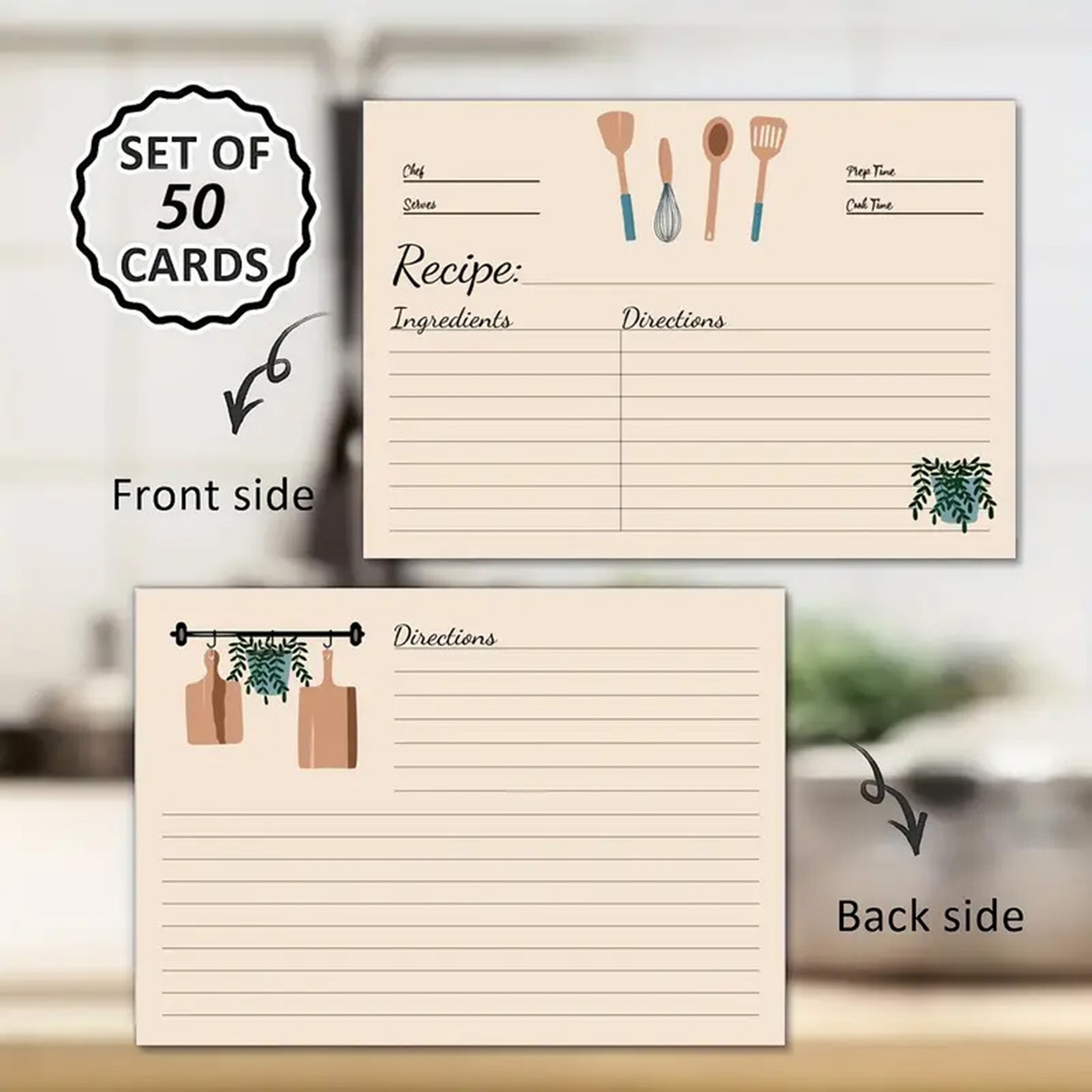 50 ورقة بطاقات وصفات للمطبخ وا - مراجعة Kitchen Baking Sheet Organizer وسعره