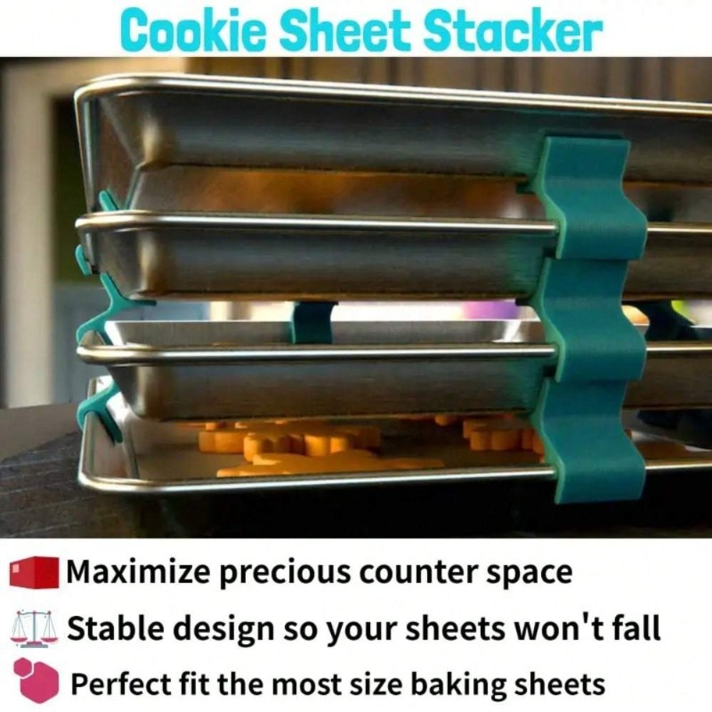 منظم ألواح الخبز القابل للتكدي - مراجعة Kitchen Baking Sheet Organizer وسعره
