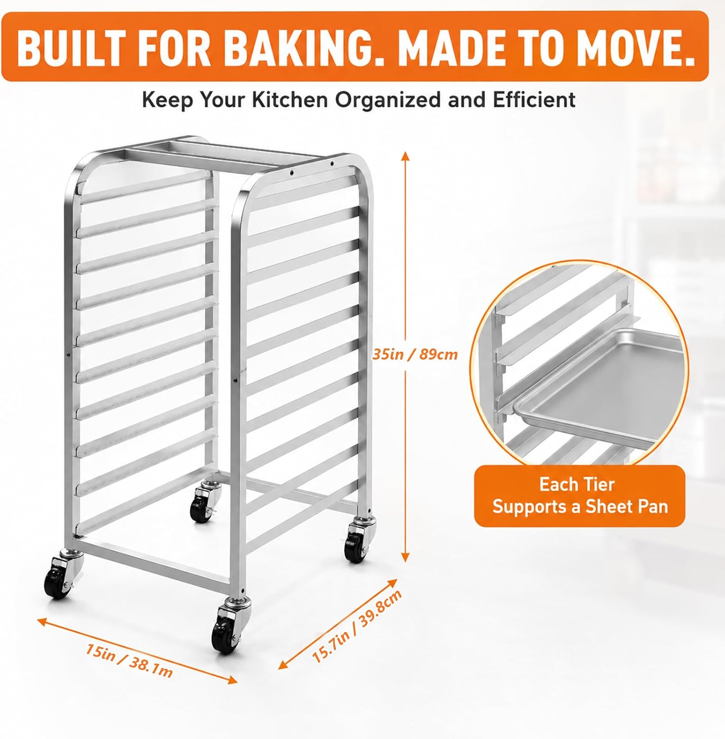 رفوف من الفولاذ المقاوم للصدأ  - مراجعة Kitchen Baking Sheet Organizer وسعره