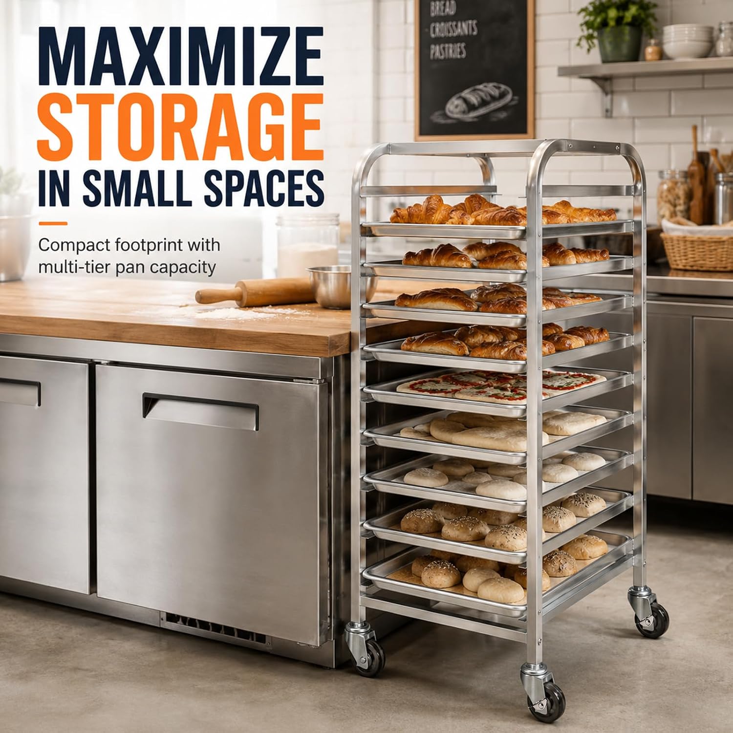 رفوف من الفولاذ المقاوم للصدأ  - مراجعة Kitchen Baking Sheet Organizer وسعره
