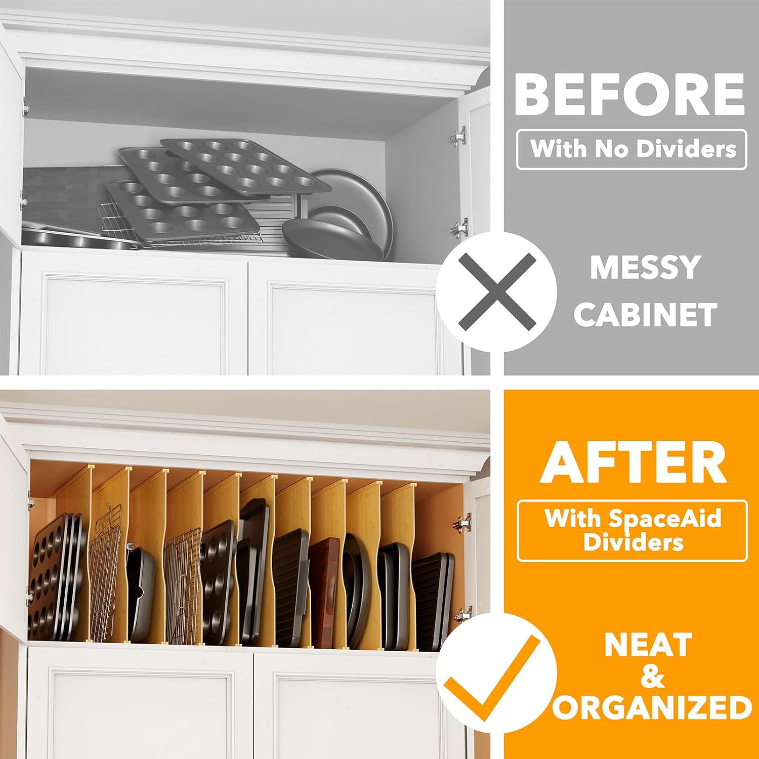 10 قطع من فواصل الصواني المصنو - مراجعة Kitchen Baking Sheet Organizer وسعره