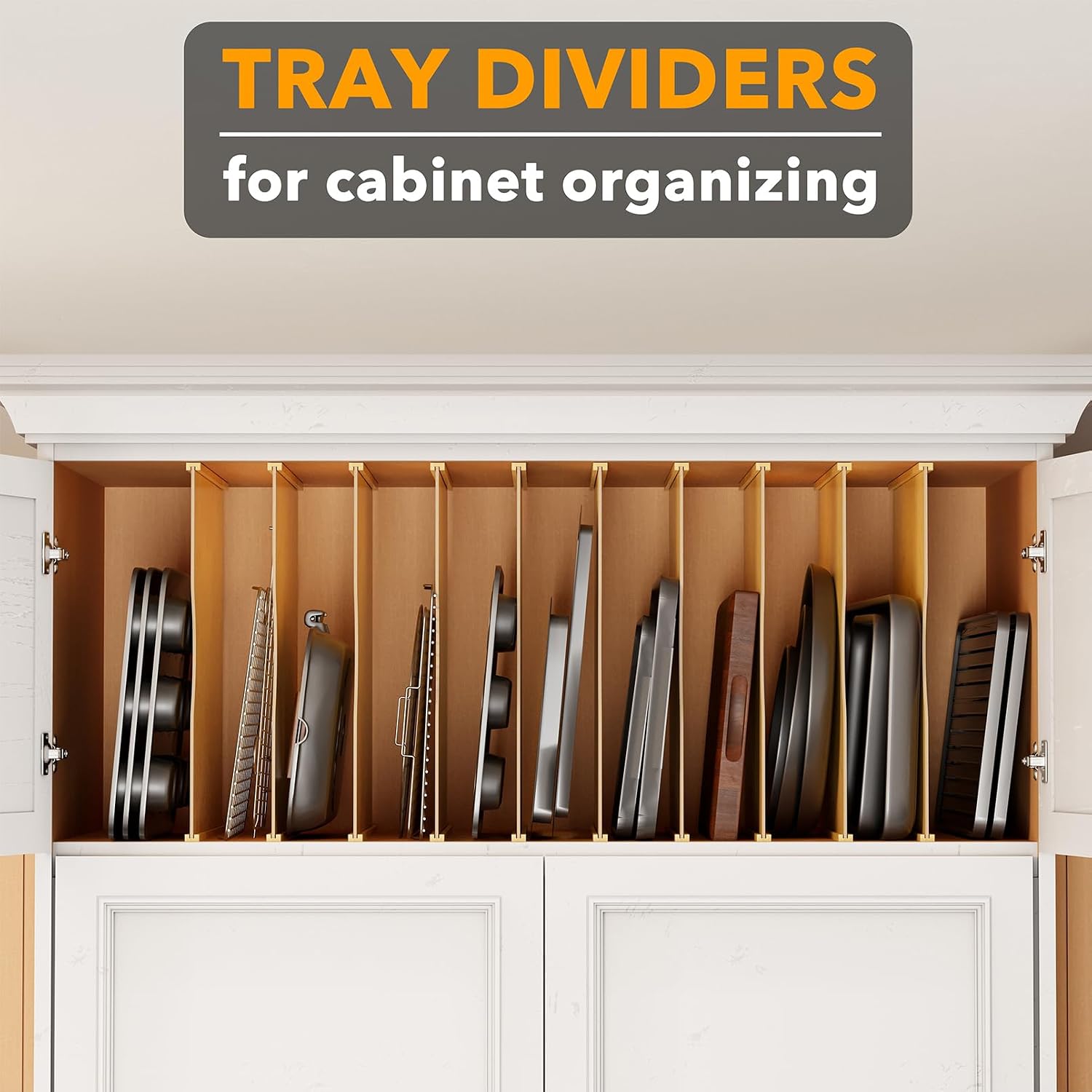 10 قطع من فواصل الصواني المصنو - مراجعة Kitchen Baking Sheet Organizer وسعره